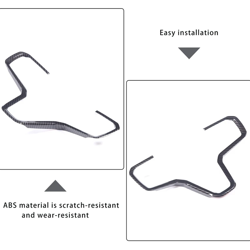 1 Stuks Auto Stuurhoes Koolstofvezel Patroon Abs Voor Land Rover Range Rover Evoquer / Velar / Rover Sport 2021-2023