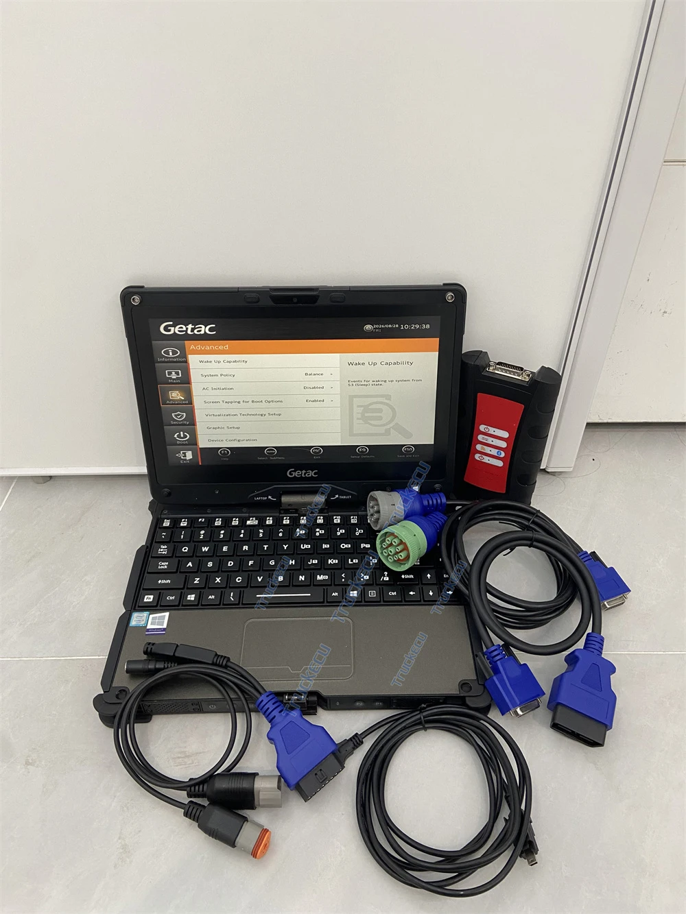 Inline7 Full Function Diagnostic Kit Designed for Heavy Diesel Truck Daily Repair Work with v110 Laptop