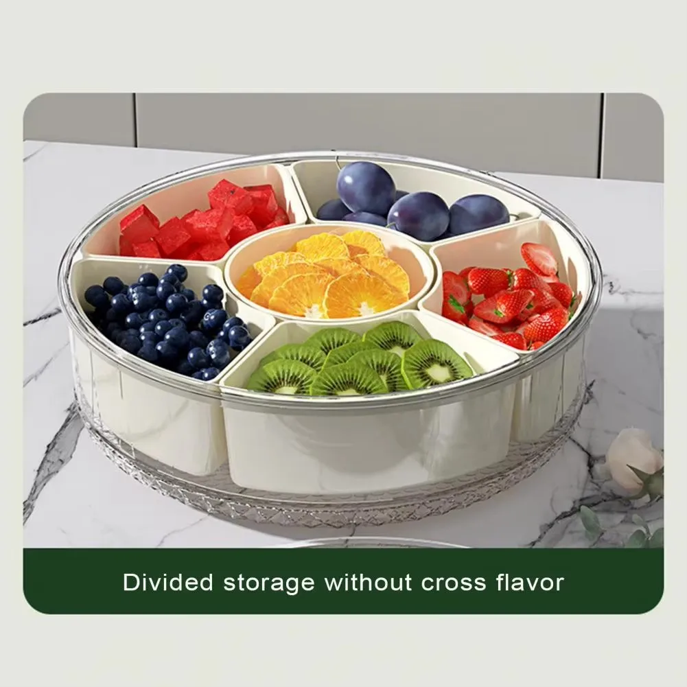 Factory Outlet PP Snack Storage Box Transparent Plastic Six Compartment Veggie Organizer Perfect Picnic Food Storage Box