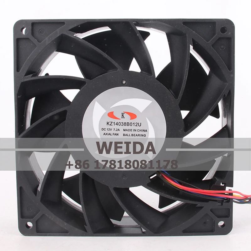 Wentylator obudowy dla Sleipnir KZ14038B012U 140x140x38MM 12V 7.2A 14038 gwałtownego wentylatora chłodzącego o dużej mocy