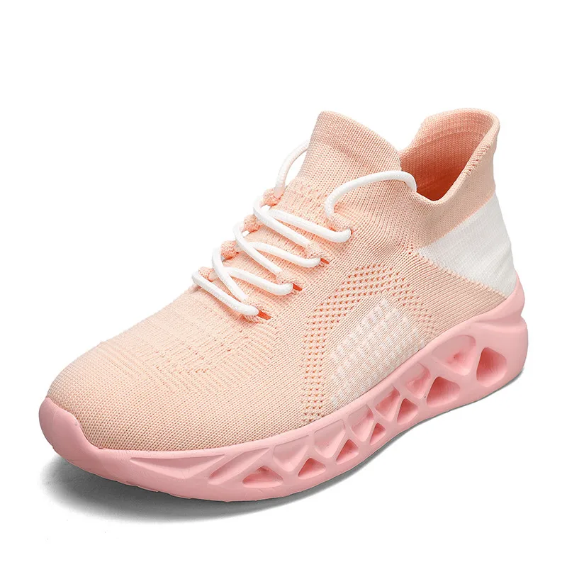 

Hot Slae Pink Sock Sneakers For Women Men Summer Breathable Men's Running Shoes Cheap Lightweight Casual Women's Sports Shoes