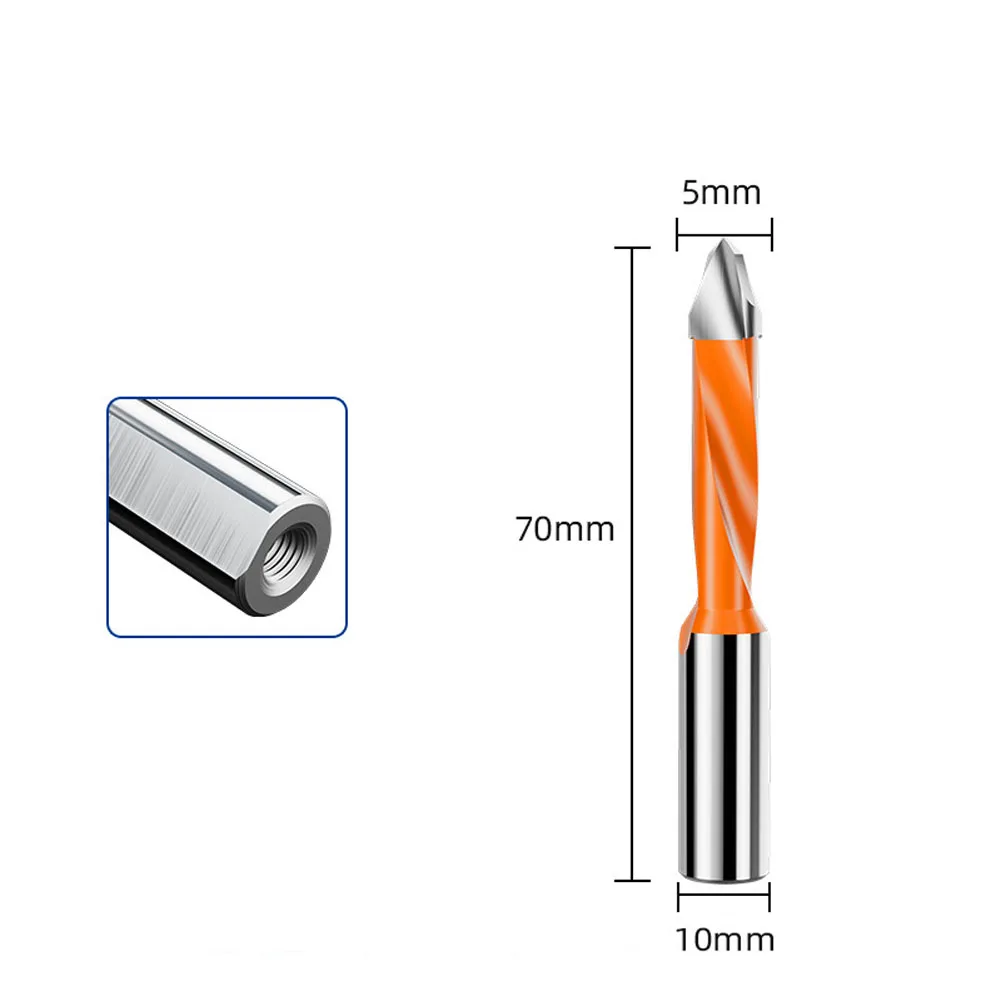 V Groove Drill Bit for CNC Wood Drilling Hard Metal Alloy Material with Optimized Flute Design for Fast Chip Removal