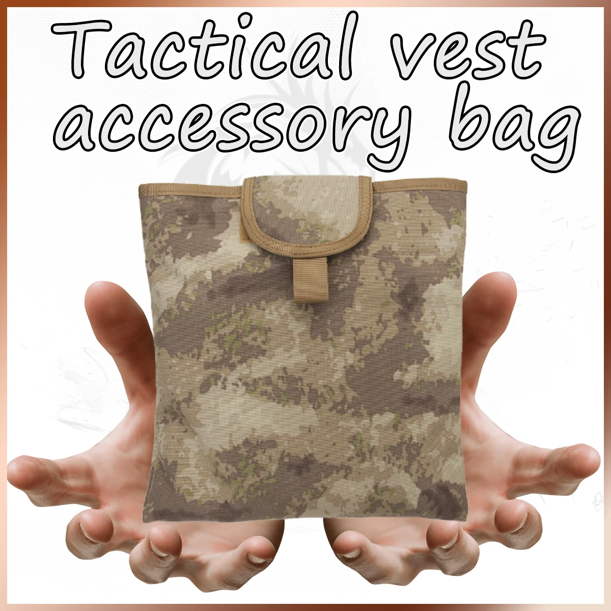 Molle System Tactical Foldable Dump Magazine Pouch Storage Recycling Bag Camo Airsoft Tactical EDC Pouch for Hunting Accessories