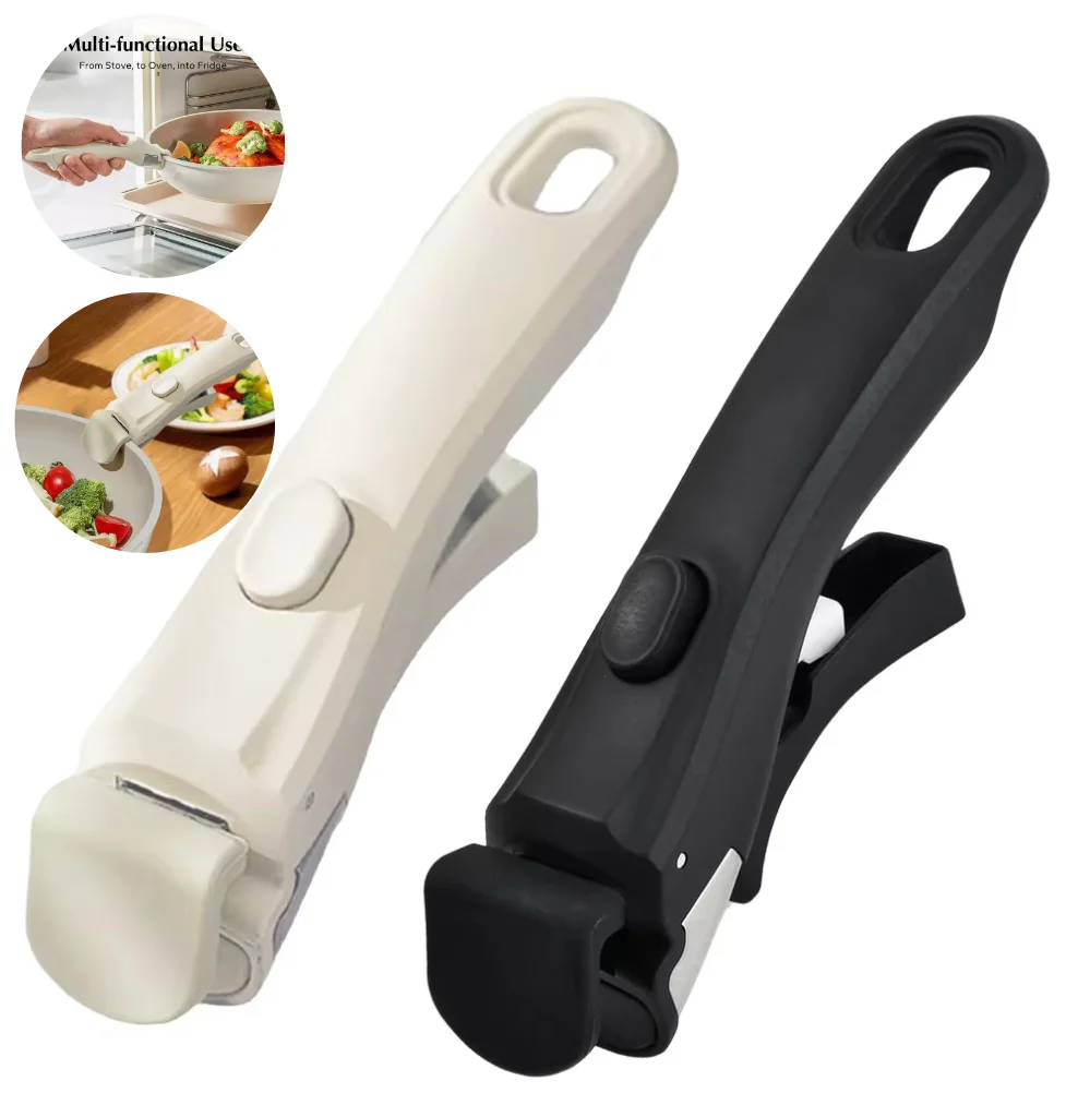 Detachable Pan Handle Ergonomic Anti Scalding Pan Gripper Anti-Slip All Purpose Cookware Handle Household Kitchen Gadget