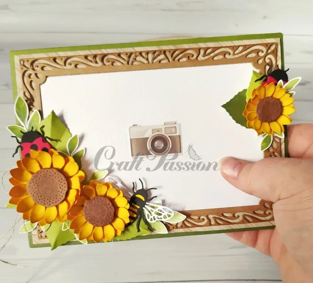 قوالب قطع معدنية من Piggy Craft قالب قوالب مقطوعة بحروف IHS إطار زهرة المضيف قصاصات ورقية قالب حرفي شفرة استنسل لكمة #4