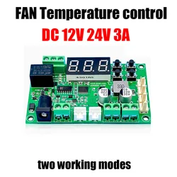 DC 12V 24V 3A FAN temperature control W digital TEMP display speed regulation PC Chassis cpu graphics card cooling fan governor