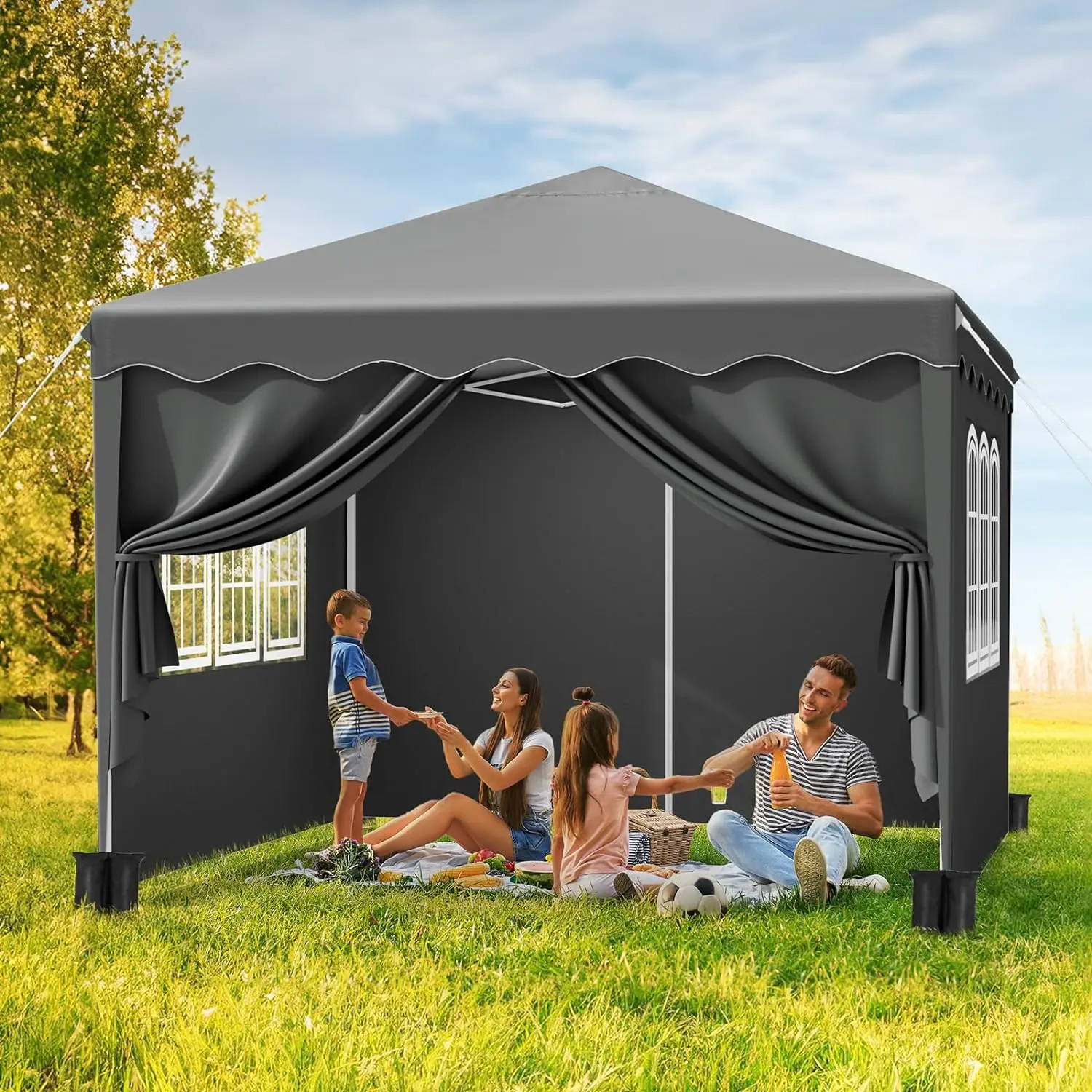 3x3m Pop Up Gazebo Marquee Outdoor Garden Party Tent ,Foldin