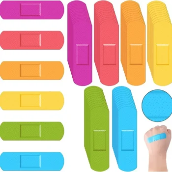 60 개/대 PE 방수 밴드 보조 다채로운 자체 접착 붕대 응급 처치 Woundplast 테이프에 대 한 Elestic 상처 고약 피부 패치