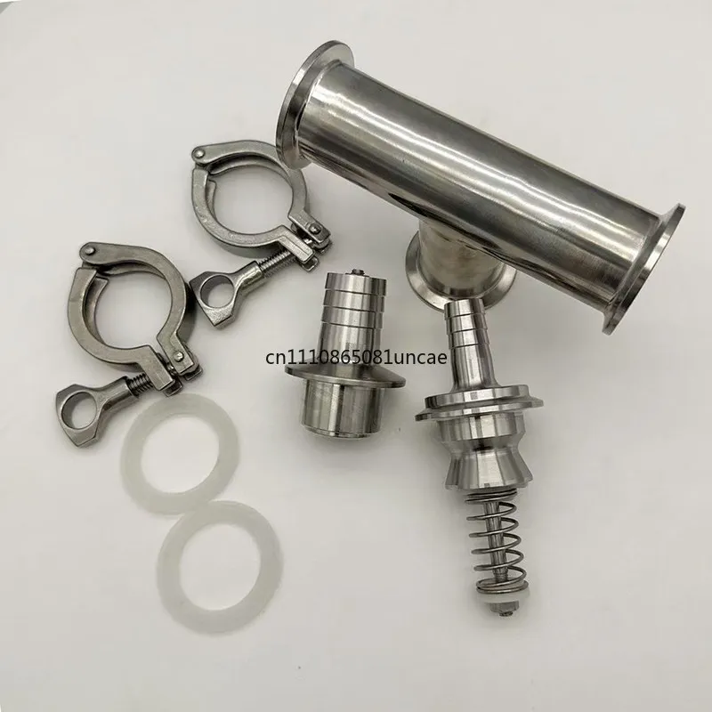 304 Stainless Steel 3-Way Check Valve for Pneumatic Filling Machine, Inlet & Outlet Valve for Liquid Filling