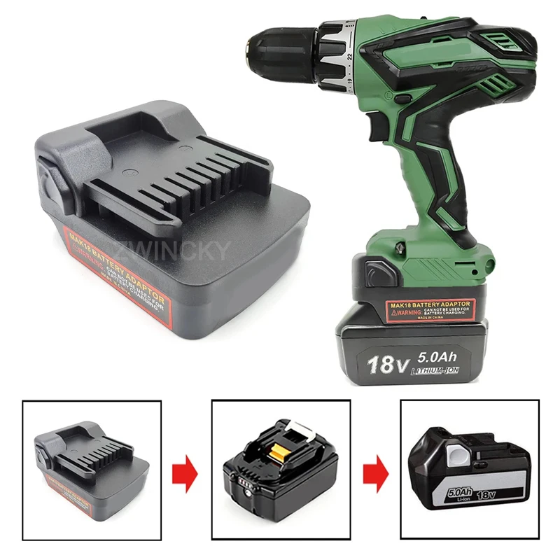 Imagem -03 - Conversor de Adaptador de Bateria para Makita Dewalt Milwaukee Hitachi Hikoki Hitachi Makita Milwaukee