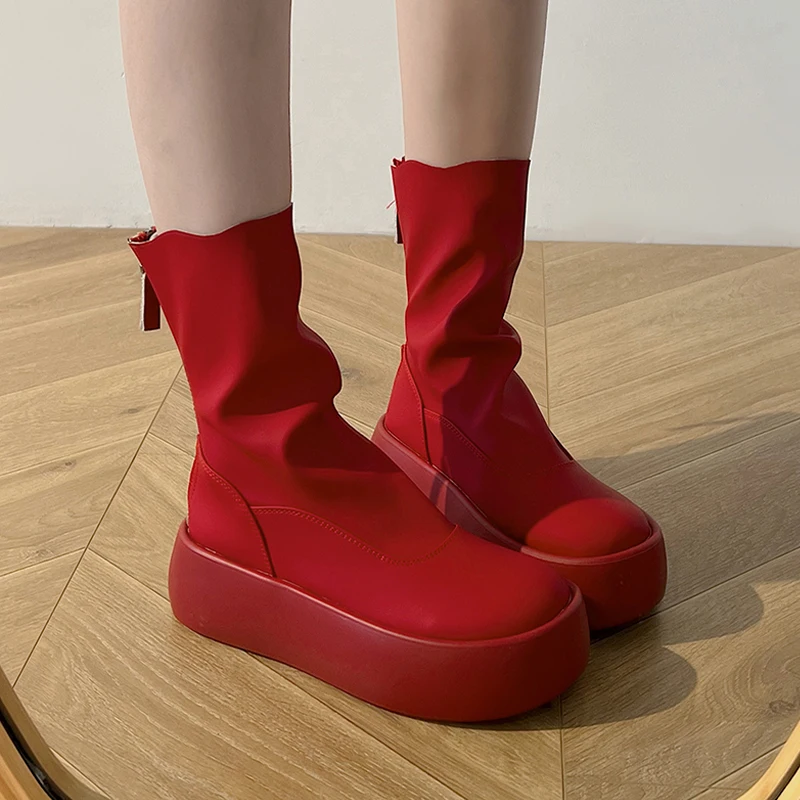 

Flats Platform Women's Boots Winter Designer Shoes Fashion Women Ankle Boots 2025 Dress New Winter Casual Sport Botas De Mujer