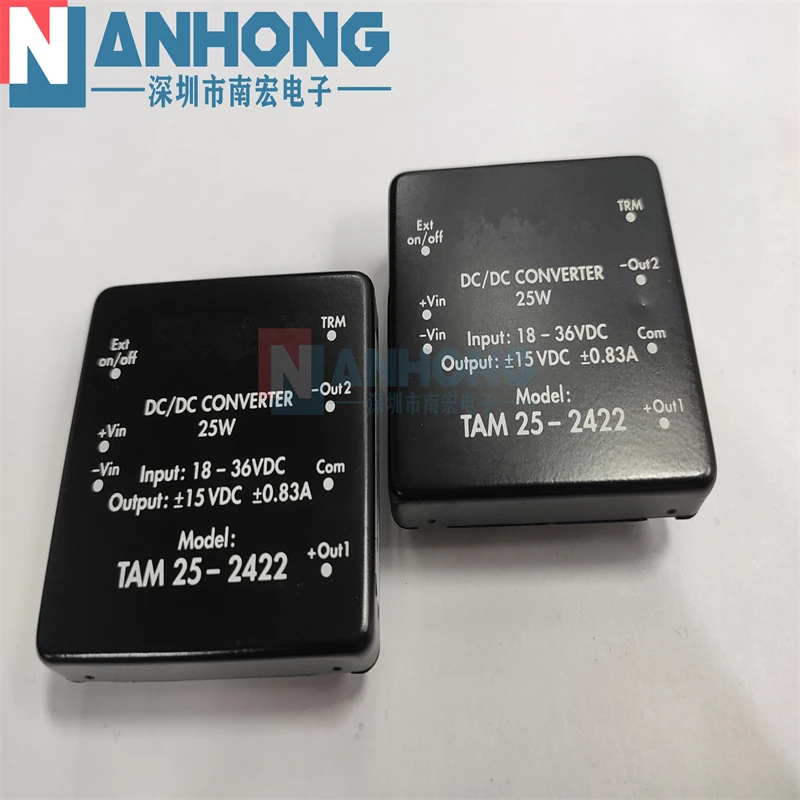 

TAM25-2422 DC/DC CONVERTER 25W Input:18-36VDC Output:+- 15VDC +- 0.83A Power-Module 100% Original NEW