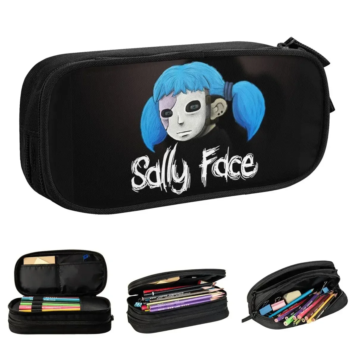 

Classic Sally Face Game Pencil Cases Pencilcases Pen Kids Big Capacity Bags School Supplies Gifts Stationery