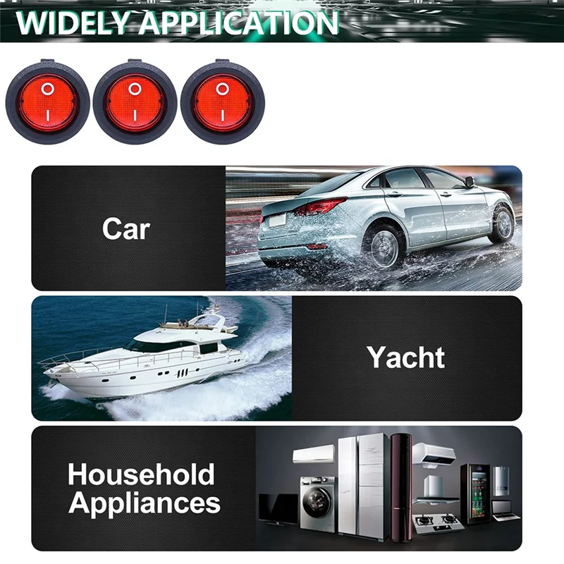 

A04G-KCD1-105 Переключатель питания Кулисный тип корабля Круглая волна 10 шт. 3 фута 2 киоска со светом для различных применений