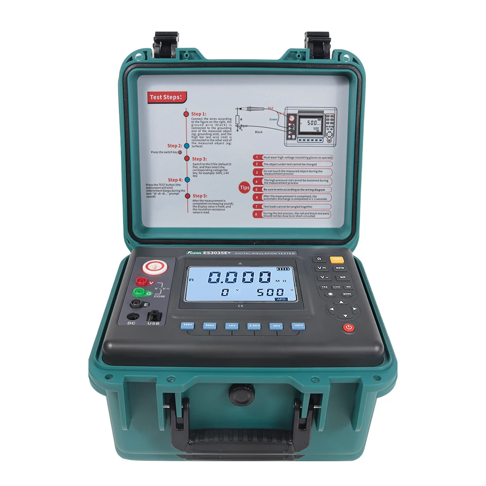 

Insulation Resistance Tester ES3035E+ 250V -10KV Digital Megohmmeter Voltage Tester Ohm Meter