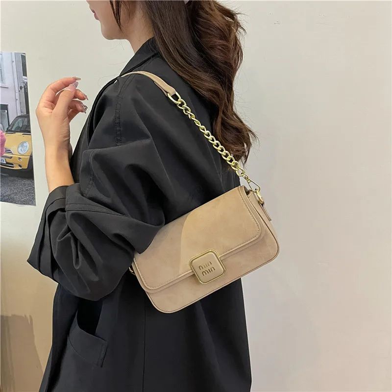 

2025 Women's Vintage Underarm Bag, Genuine Leather Multi-way Shoulder Crossbody Purse, Retro Chic Handbag for Daily Commute