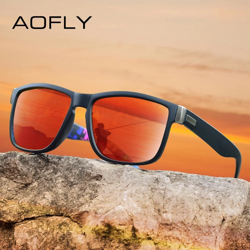 AOFLY Vintage Fashion Sunglasses for Men Retro Square Anti Glare Mirror Driving Sun Glasses Women UV400