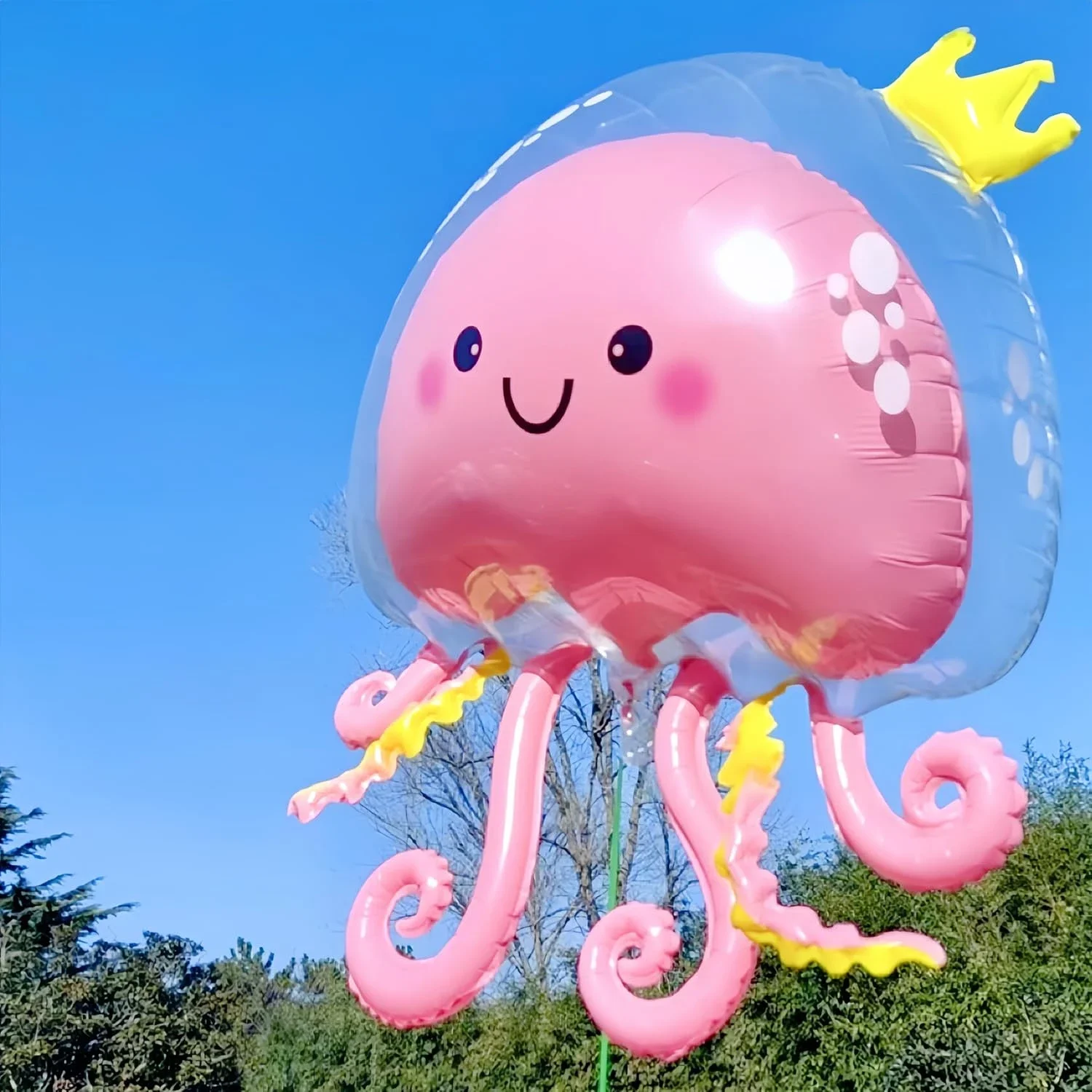 Globo inflable de medusas y pulpo para niños con temática de animales en el océano, cumpleaños, Baby Shower, playa, Fiesta EN LA Piscina, suministros de decoración para arco