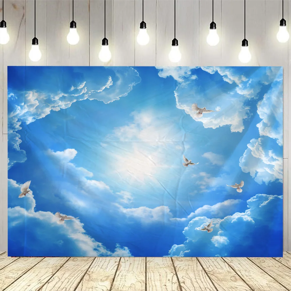 

Blue Sky and White Cloud Tapestry, Forest Wall Hanging Cloth, Home Ceiling Decoration, Beach Mat, Picnic Tablecloth, Bed Sheet