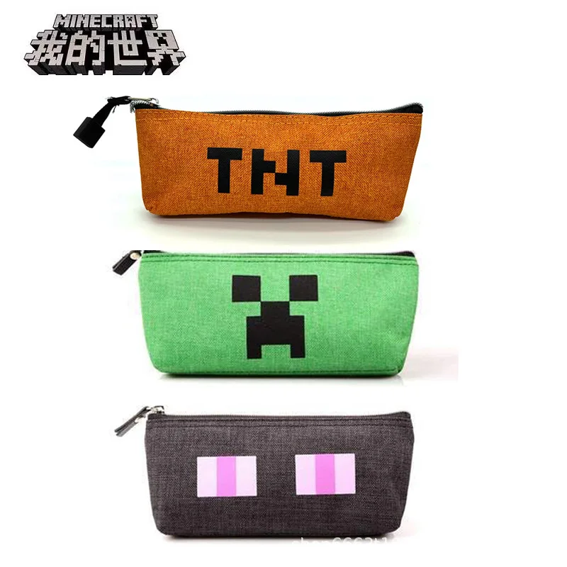 

My World game Minecraft, Skeletons in End World, student pencil case, pencil box, creative stationery storage bag, gift