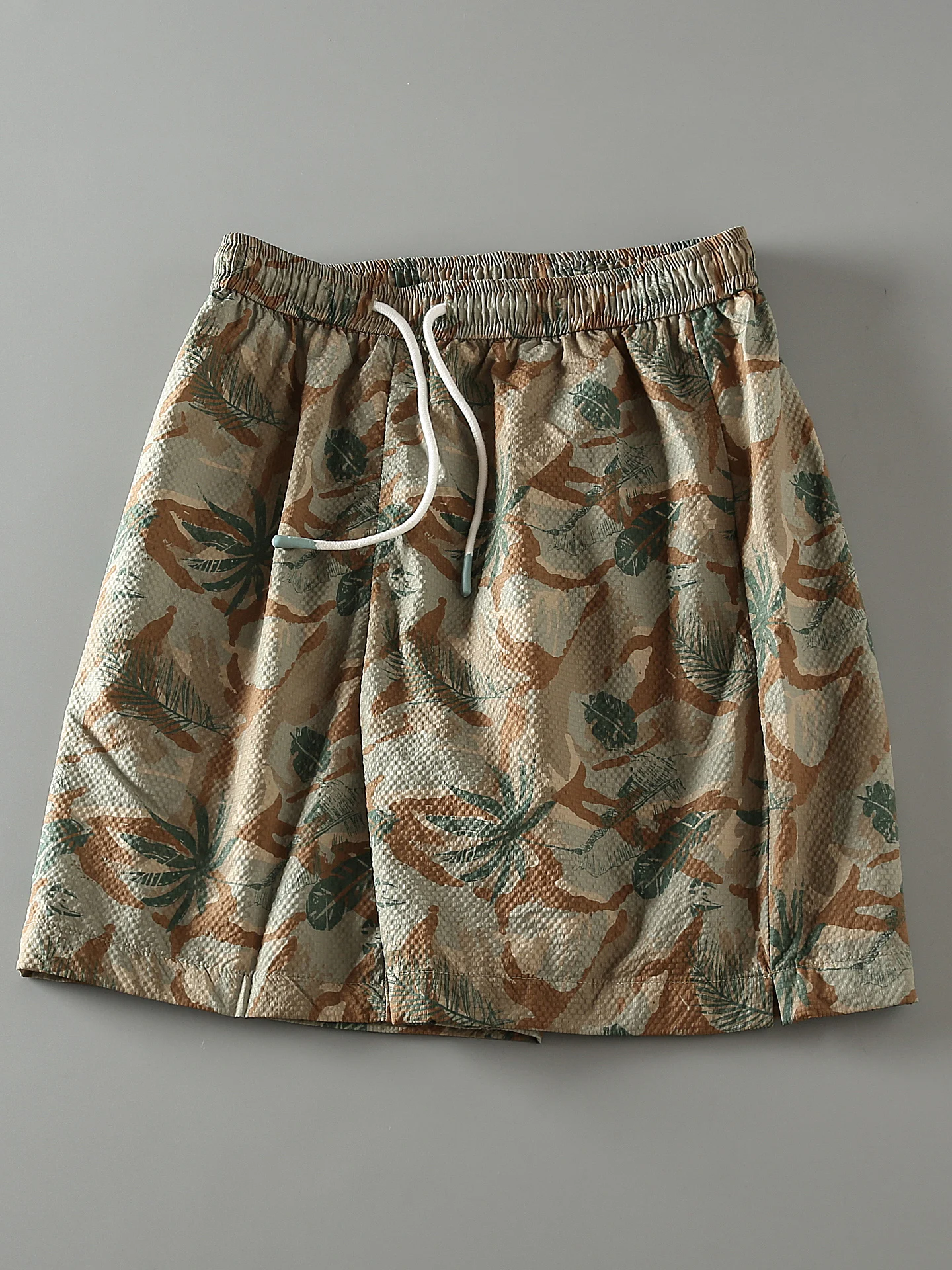 

Summer New American Hawaii Print Bubble Cloth Men's Floral orts Loose Baskeall Sports Five-Quarter Pants Trendy Straight ...