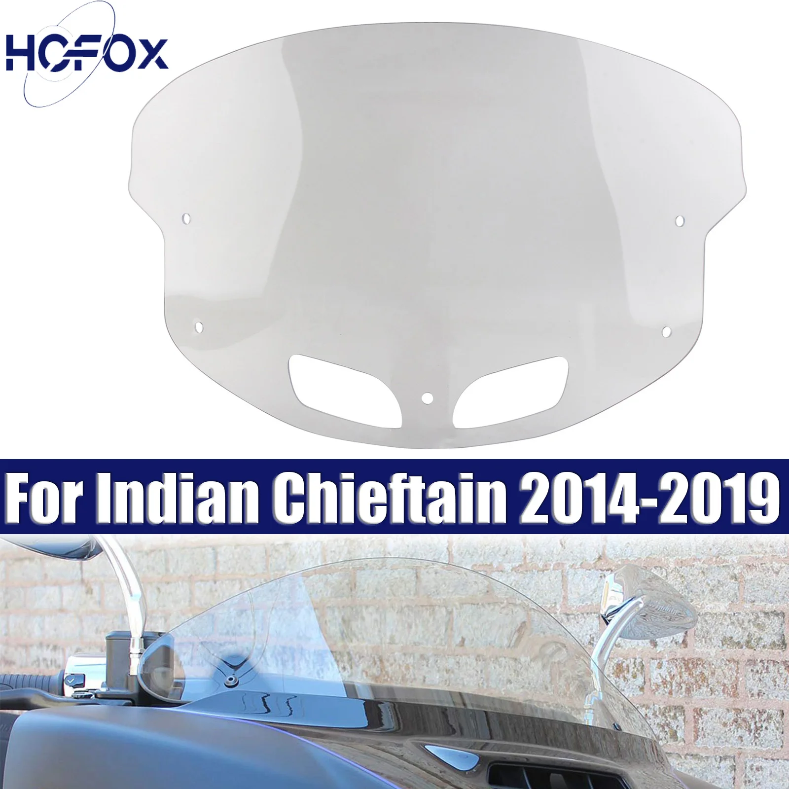 For Indian Chieftain 2014-2019 Motorcycle 14'' Windscreen Windshield For Indian Springfield 2016-2017