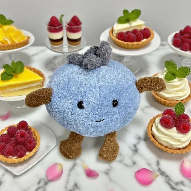 12*13cm Plush Blueberry Toys Kawaii Blue Fruit Stuffed Plush Cartoon Toys for Boys Girls Christmas Birthday Gifts