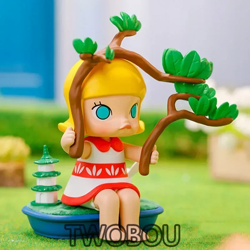 POP MART Hari yang Menyenangkan dengan Seri Molly Blind Box - Figur Anime Lucu Hiasan Meja Koleksi Mystery Box Guess Bag Toys Do