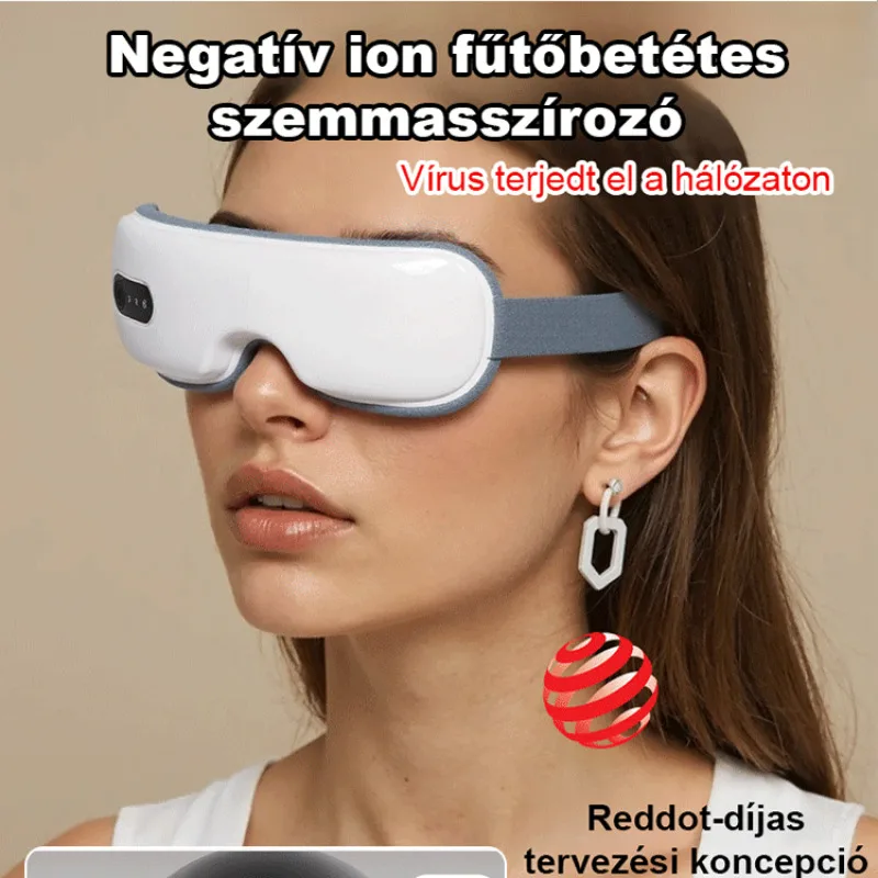 

Массажер для глаз, складной воздушный мешок, горячий компресс, вибрация, защита для глаз, нагревательный массажер для глаз, мгновенный массаж, расслабление глаз, усталость