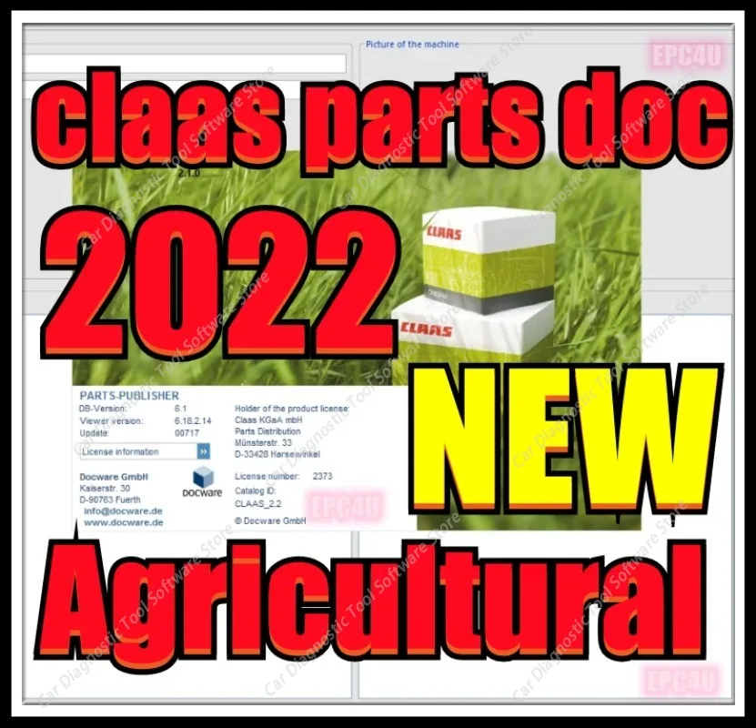 2026 hot selling NEW for Claas Webtic Offline + 2022 Claas Parts Doc 2.2 Agricultural Updated 2022 EPC
