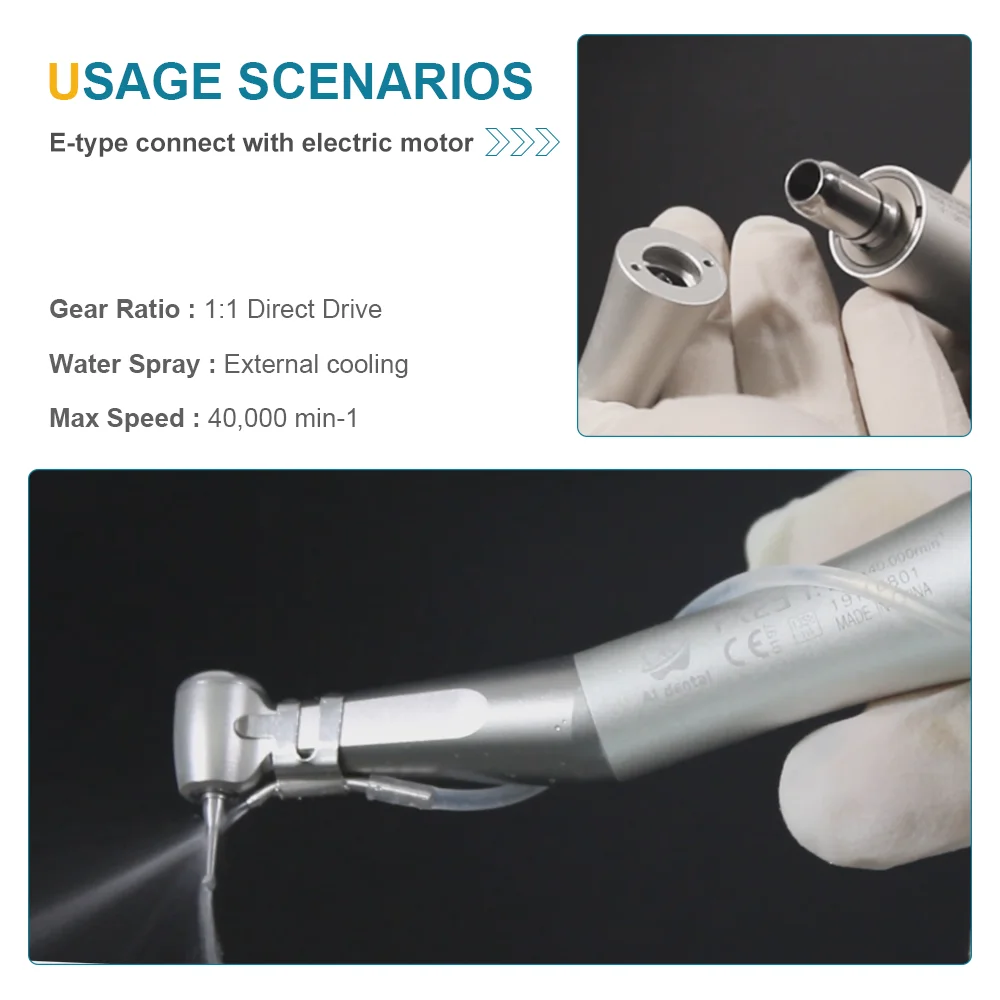 AI-FX25 contra angle push chuck handpiece 1:1 cartridge & middle shaft dental tooth material spare parts