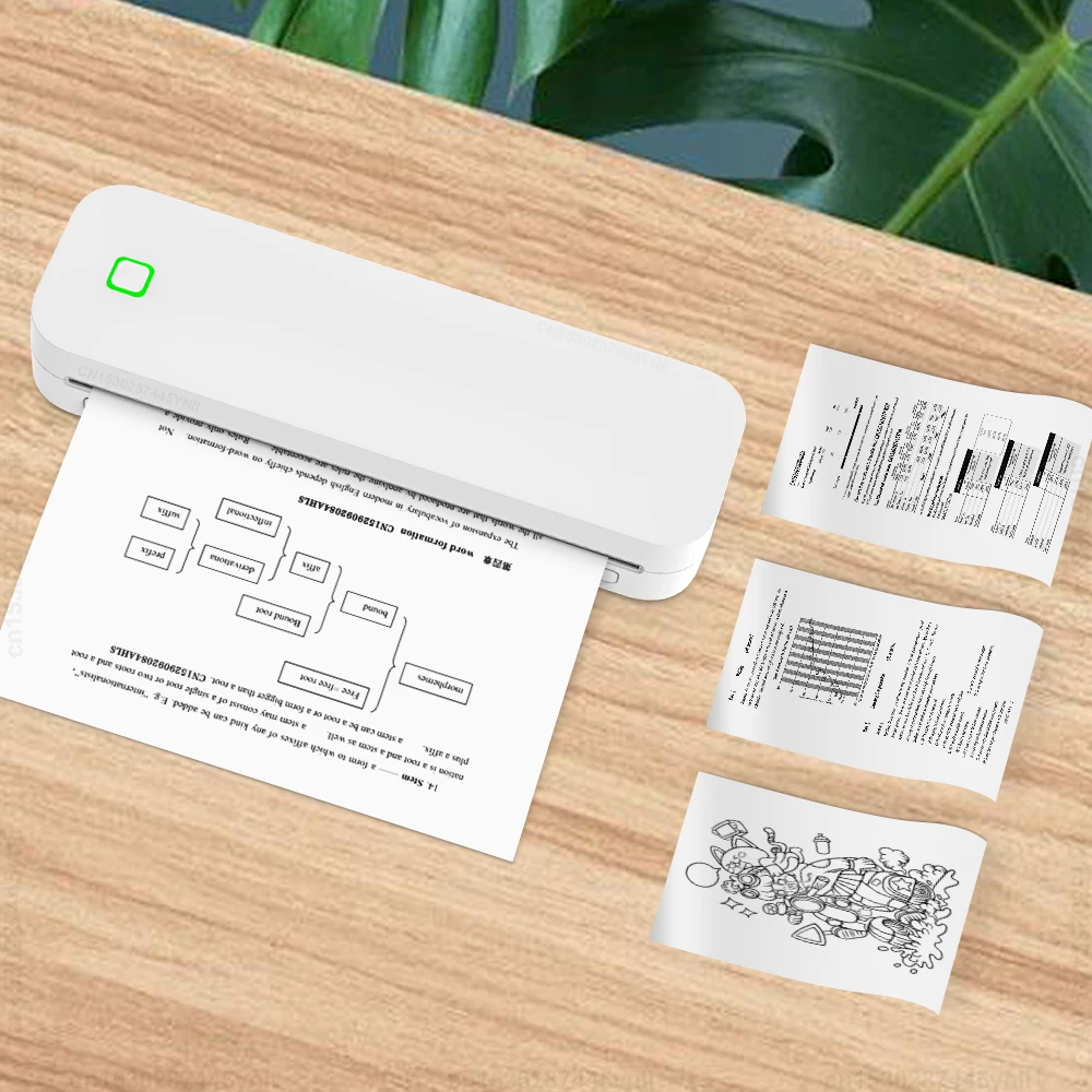 

Бесчернильный термопринтер формата А4, аналогичный как M08F M832 D210, Bluetooth, принтер для документов в формате PDF, беспроводной принтер для трафаретов для татуировок или бумага 1 шт.