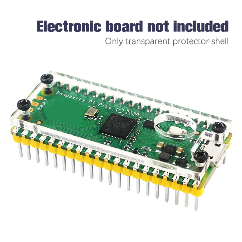 1Set acrilico guscio rigido custodia protettiva trasparente staffa di fissaggio con vite per Raspbery Pi Pico Board
