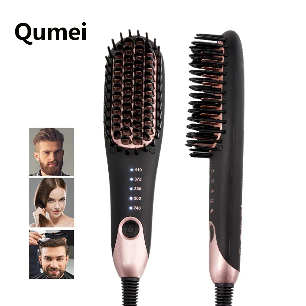 Hot Sale Hair Straightener Brush Electric Flat Iron Permanent Hair Straightener Comb Beard Straightener