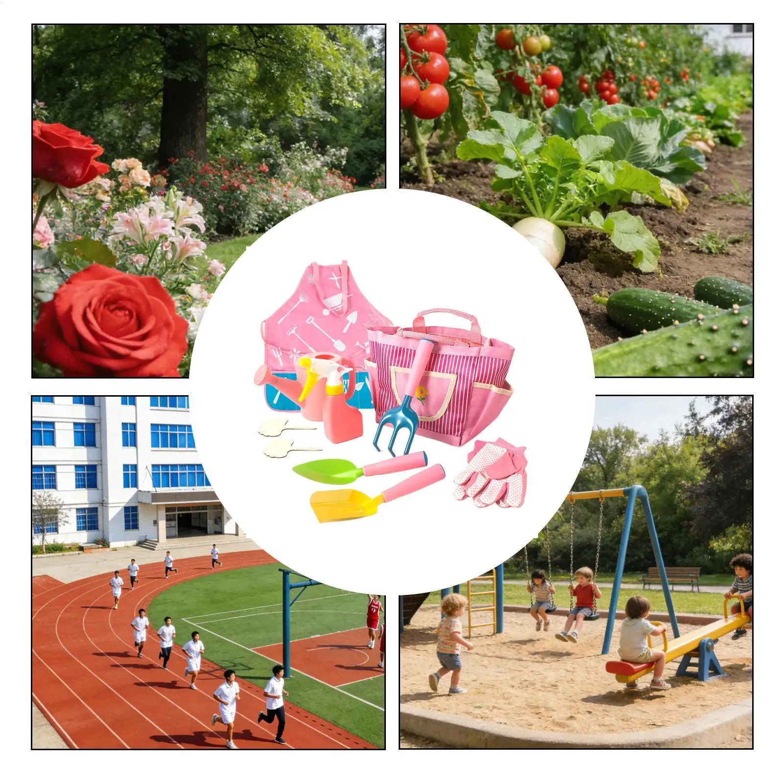 

Kids Gardening Kit Watering Can Gloves Shovel Rake Watering Can Gloves Shovel Set For Children Boys Girls Family Home Backyard