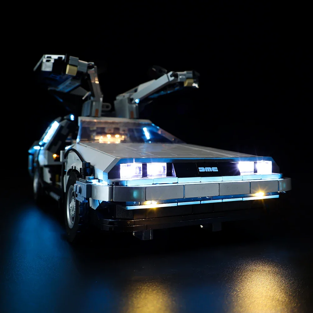 No Bricks Led Light Kit for Delorean Back To The Future Time Machine 10300