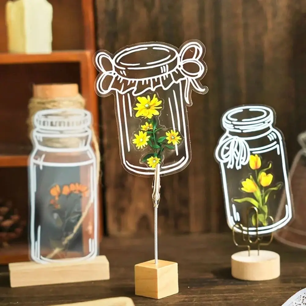 Glassware Shape Bookmarks Stickers Bookmark Maker Pressed Flower Bookmark Herbarium Bookmarks Transparent DIY Dried Flower