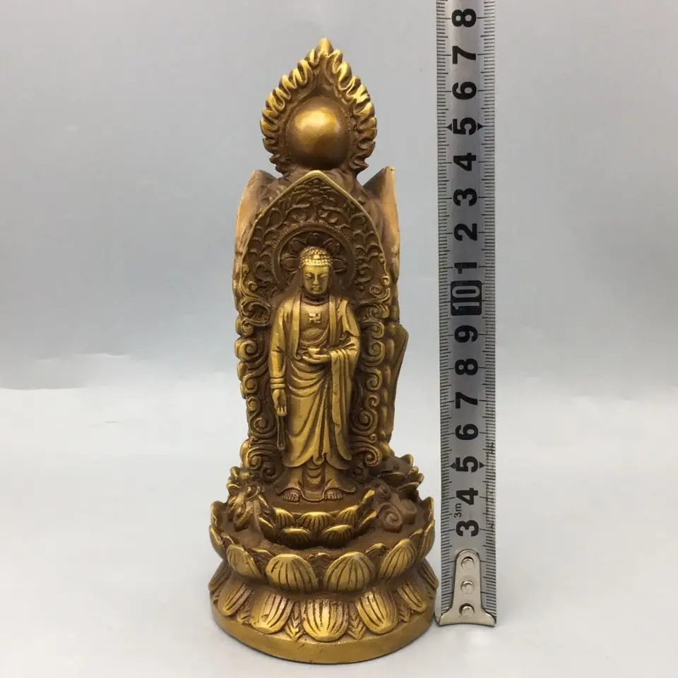 

Pure bronze Western Three Holy Buddha statues, brass statues, three-faced Buddhas, Amitabha Guanyin Bodhisattva, great trend