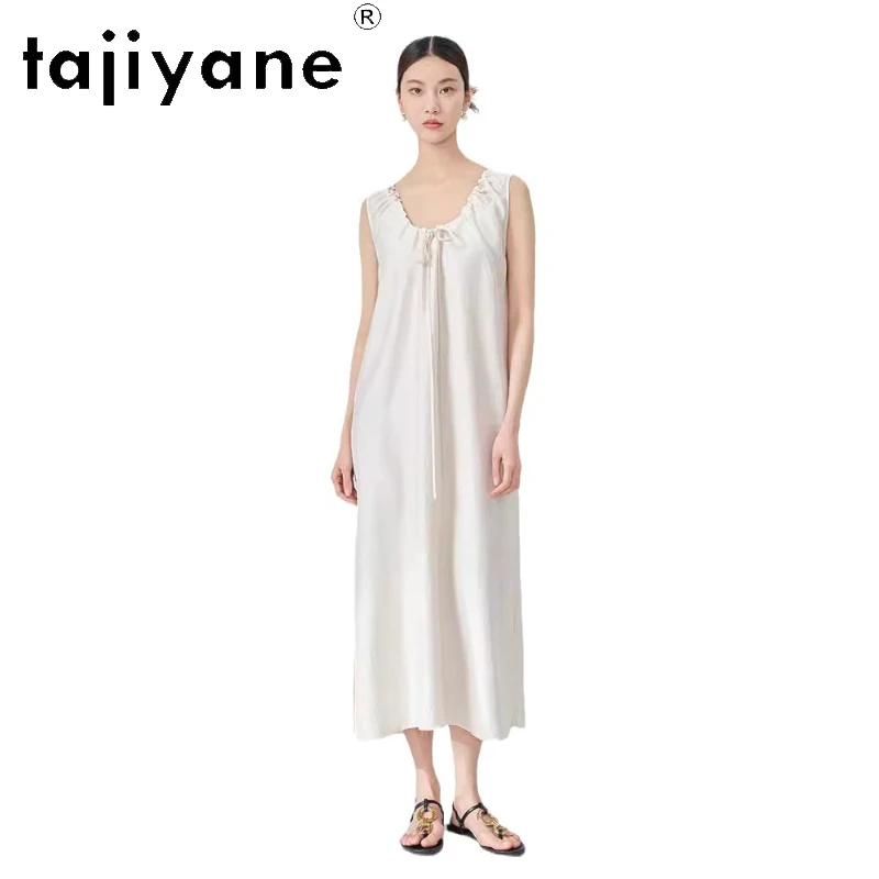 

TAJIYANE Dresses Summer 2024 Woman Elegant Sleeveless Long Dress Old Money Style Women Clothing New in Frocks Платье Женское