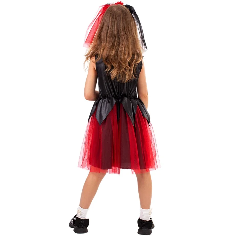 Страшные женские платья для косплея на Хэллоуин, винтажные вечерние платья без рукавов с черепом и ведьмой на день мертвых #   1 #   В.