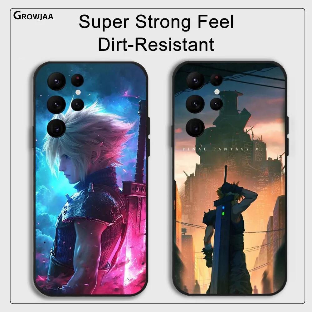 

F-Final F-Fantasy Game Phone Case For Samsung Galaxy S25 S24 S22 S23 Ultra S21 S20 Plus 5G Protective Silicone Funda