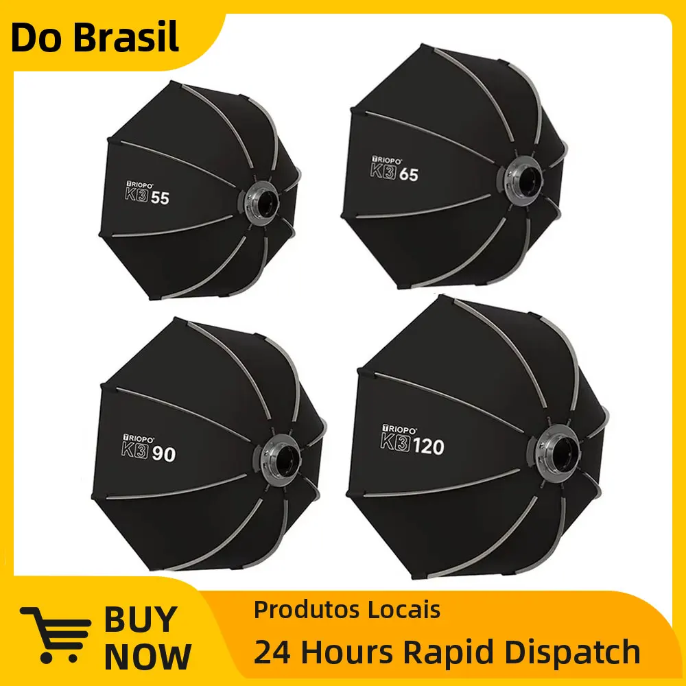 【Do Brasil】TRIOPO K3 Series 55cm 65cm 90cm 120cm Quick-Setup Bowens Mount Octagon Softbox