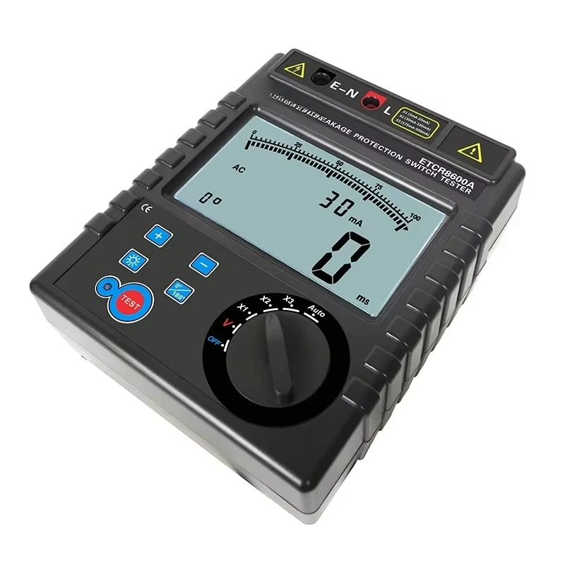 ETCR8600A Digital Clamp Meter Large LCD Screen AC Voltage Leak Protector Tester Measures Resistance for Maintenance Line