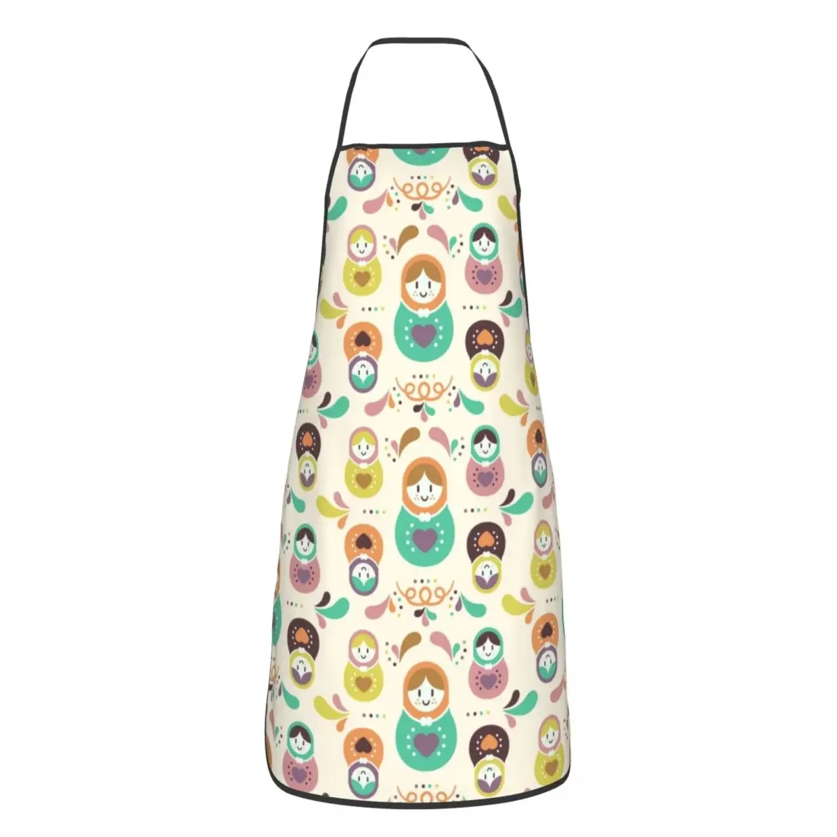 

Унисекс Матрешка с узором «Dall», кухонный фартук для готовки шеф-повара, фартук для выпечки для мужчин и женщин, фартук для русского народного искусства, Кухонный Фартук для живописи