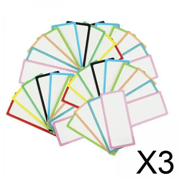 

Dry Erase Labels Magnetic Name Tags Reusable Writable Sticker Cards for Classroom Office Refrigerator