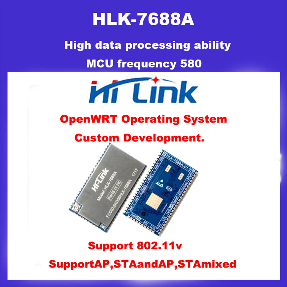 

Hi-Link CE FCC HLK-7688A Модуль маршрутизатора шлюза MediaTek MT7688AN Чипсет Testkit Openwrt Wireless В наличии точка доступа