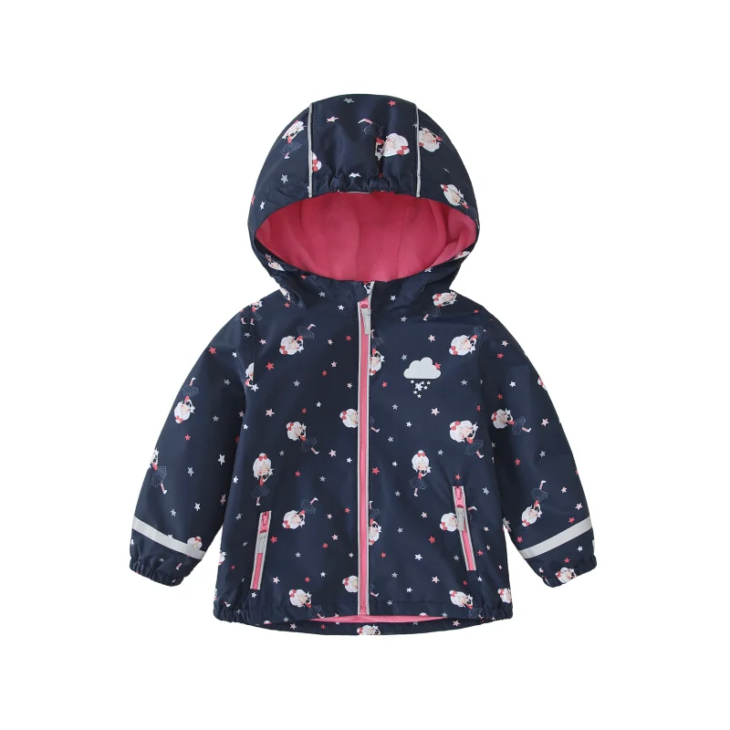 HONEYKING Children\'s Clothing Sets Raincoat Suit Baby Waterproof Overalls Pants Girls Jumpsuit For Kids Jacket And Trousers Set