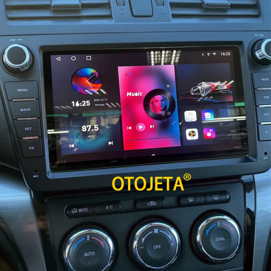 9‘’ Android 14 Car Radio Multimedia For Mazda 6 6(GH) RUI 2008 2010 2012 2013 2015 Navigation CarPlay GPS Auto Video Player