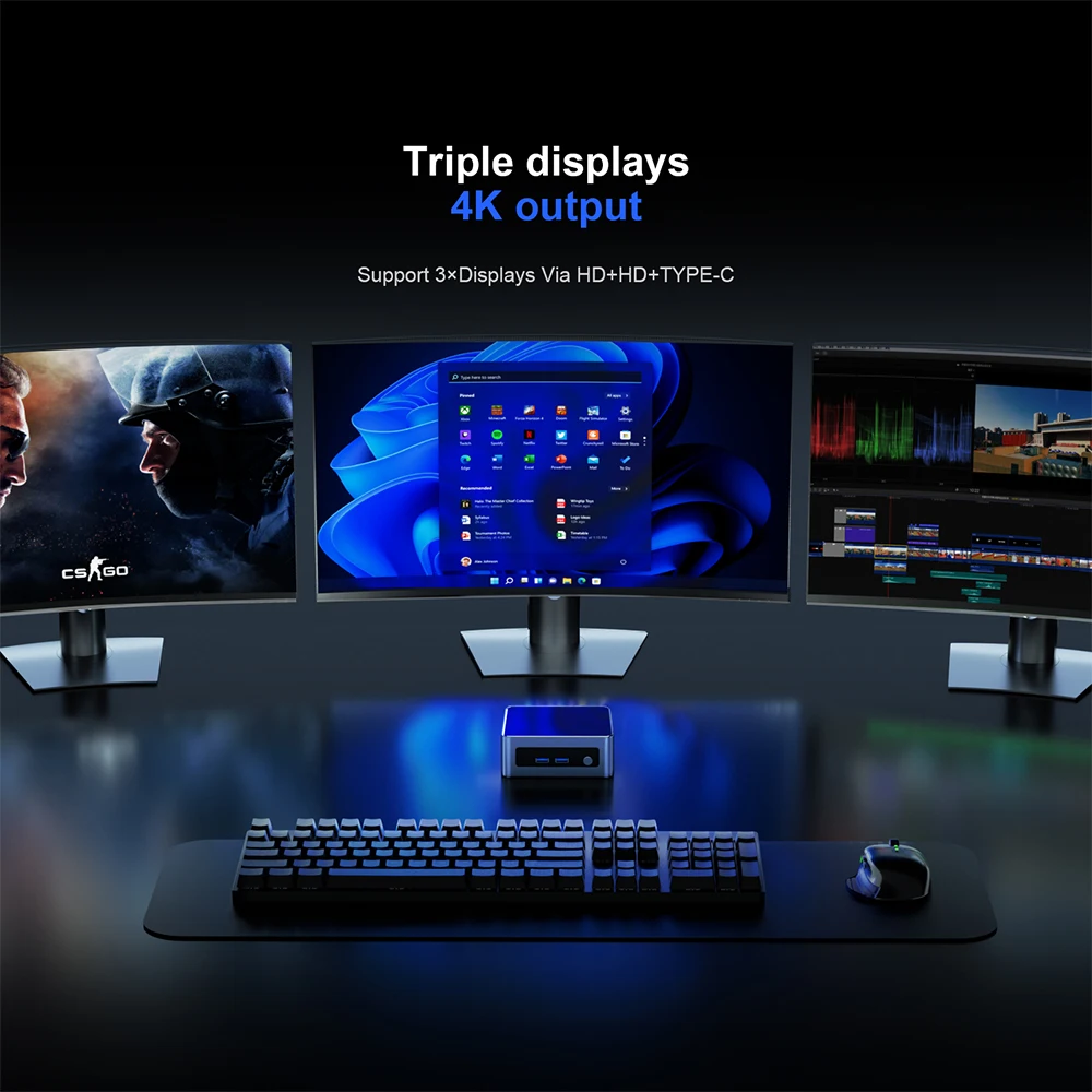 7430U/5625U AMD Ryzen 5 Mini PC Chatreey AN2P Computer desktop da gioco NVME SSD WIFI6 HD Windows 11 Pro