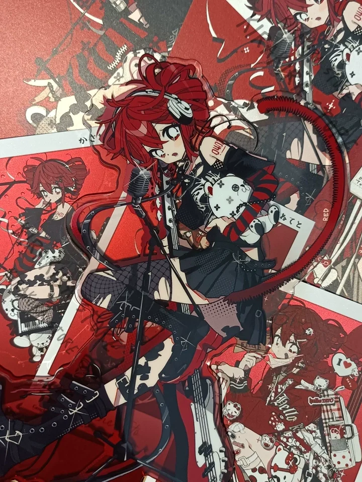 

Kasane Teto Double Flash Badge Anime Cute Transcard Cosplay Emblem Breastpin Mascot postcard Acrylic Standing Plate Ornaments